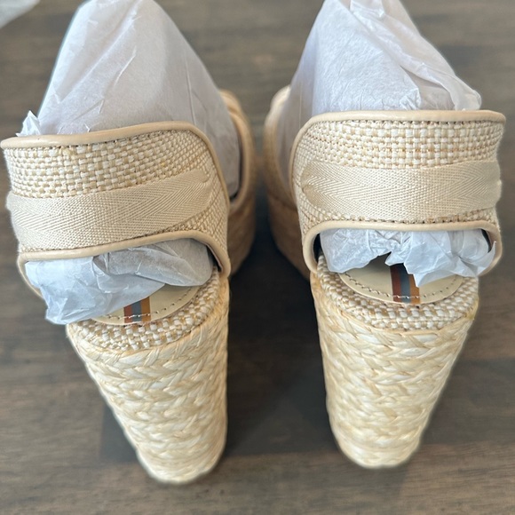 Sam Edelman Vaughn Open Toe Wedges Tan - Picture 5 of 6